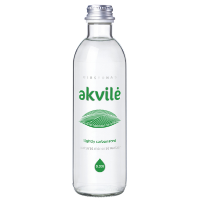 Mineral water lightly carbonated WATER, glass, 330 ml